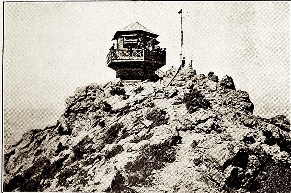 The Examiner’s observatory hut on the rocky summit